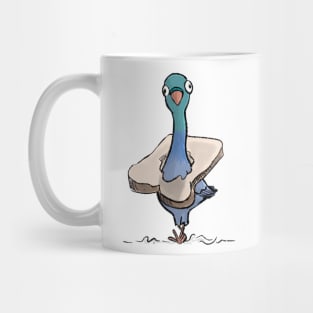 Pigeon with Bread Necklace (front print version) Mug